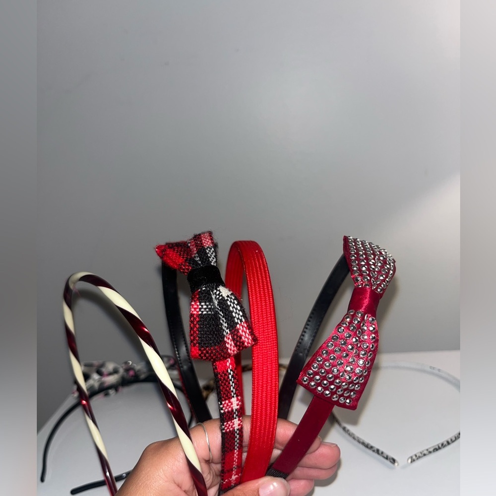 Set of 8 red & animal print headbands - Picture 2 of 5